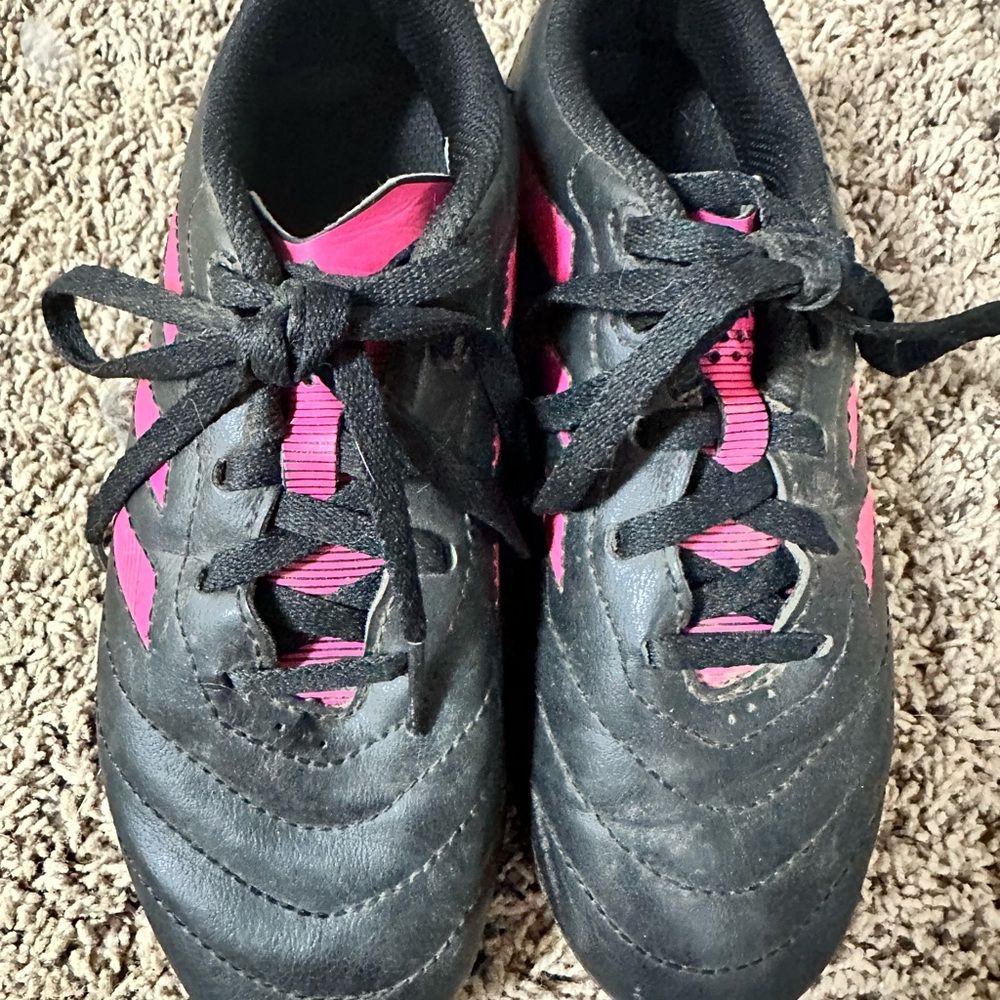Kids Black and Pink Athletic Shoes